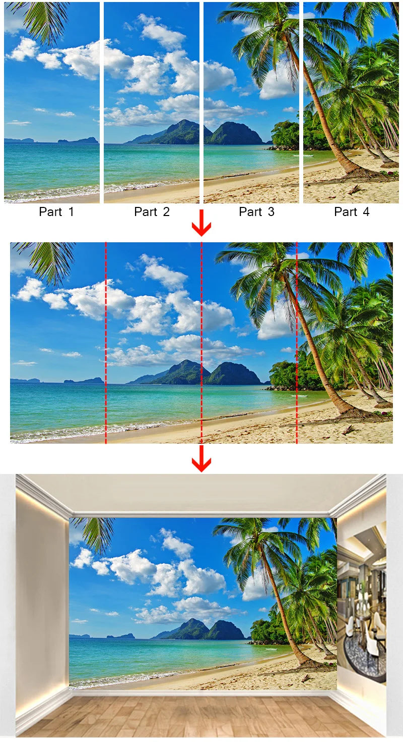 Custom 3D Wall Mural Plant Leaf Pastoral Wallpaper Bedroom Living Room TV Background Waterproof Canvas Fabric Painting Wall Art exovai.com