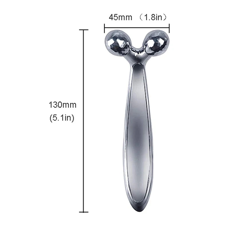 Face Massager Lift Face Roller Neck Massager Thin Body Massage Tool Y Shape Massagers Skin Care Tools 360 Rotate exovai.com