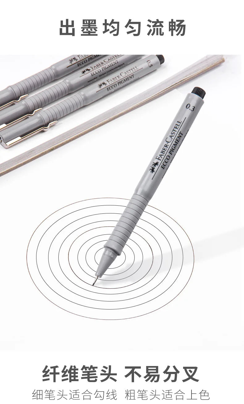 Faber Castell Needle Micron Pen Waterproof Drawing Markers Student Stationery Hook Line Pen Sketching Art Supplies for Artist exovai.com