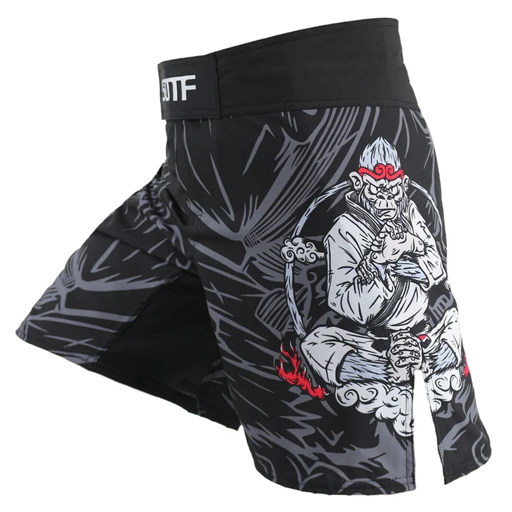 SUOTF MMA Fighting red and black sports fitness breathable Tiger Muay Thai Glory boxing clothing short muay thai boxing shorts exovai.com