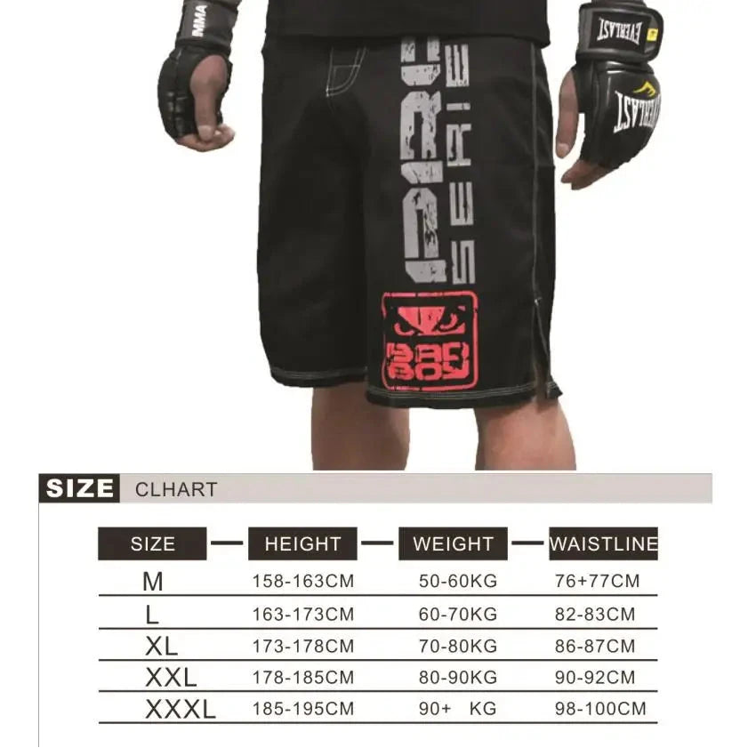 SUOTF MMA Fighting red and black sports fitness breathable Tiger Muay Thai Glory boxing clothing short muay thai boxing shorts exovai.com