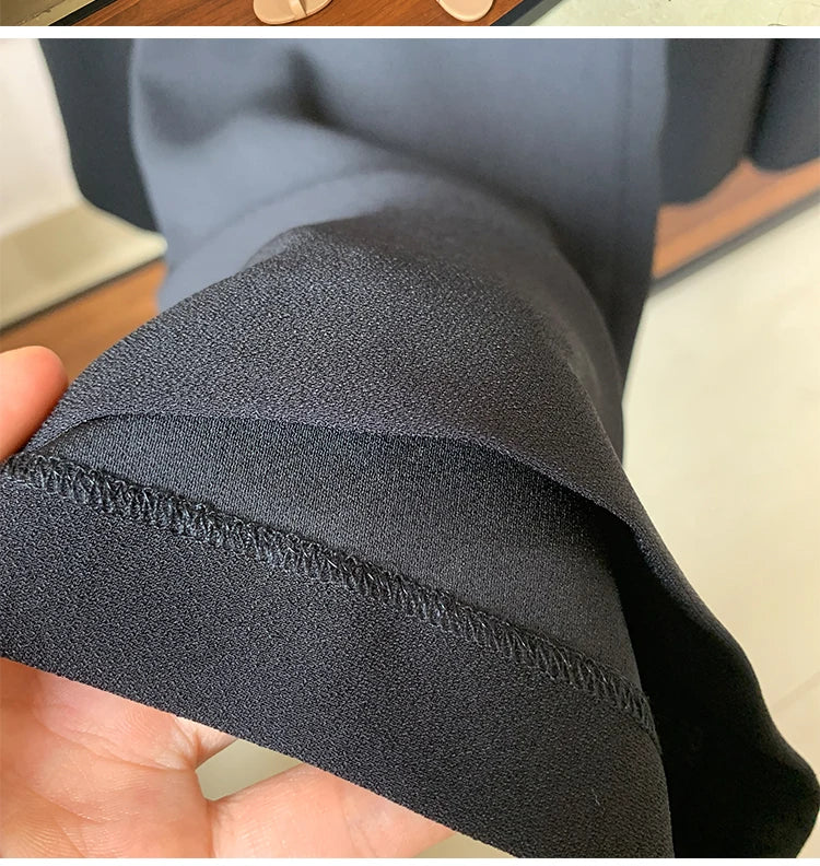 HarleyFashion Women New Arrival Summer Luxury Quality High Waist Buttons Wide-leg Maix Long Casual Loose Pants exovai.com