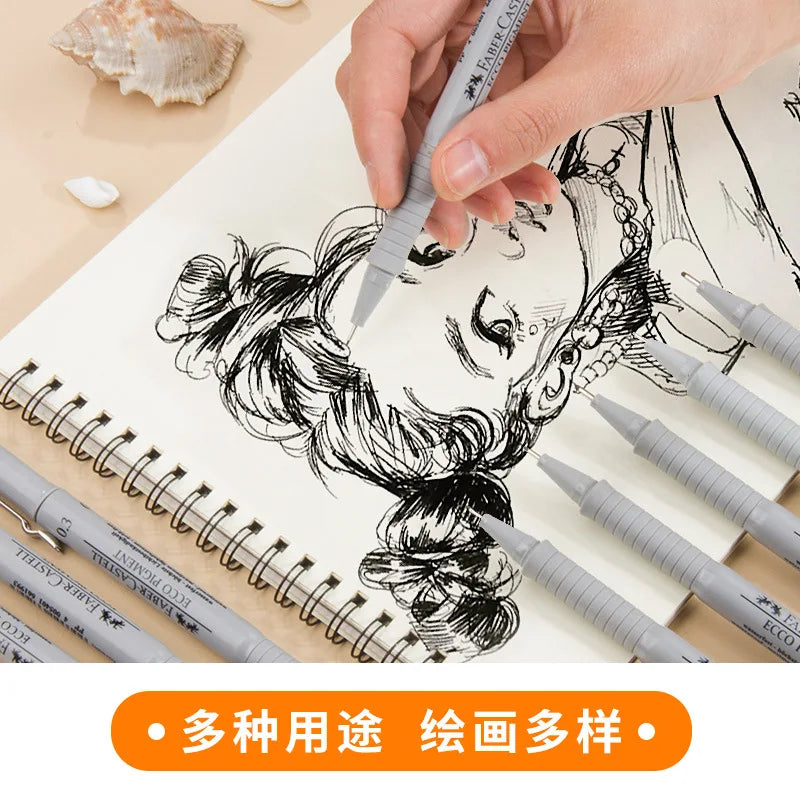 Faber Castell Needle Micron Pen Waterproof Drawing Markers Student Stationery Hook Line Pen Sketching Art Supplies for Artist exovai.com