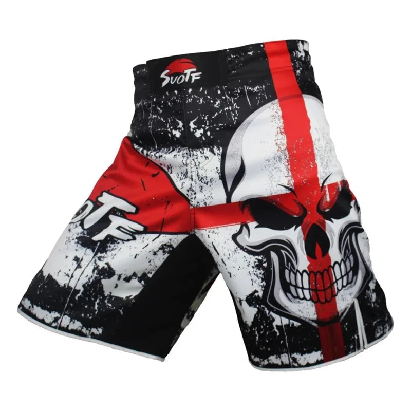 SUOTF MMA Fighting red and black sports fitness breathable Tiger Muay Thai Glory boxing clothing short muay thai boxing shorts exovai.com
