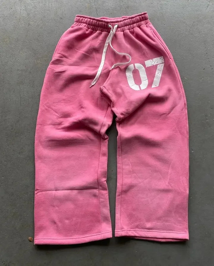 American Retro Striped Knitted Pants Men Y2k Street Harajuku Trendy Brand Oversized Trousers Loose Casual Wide Leg Pants Women exovai.com