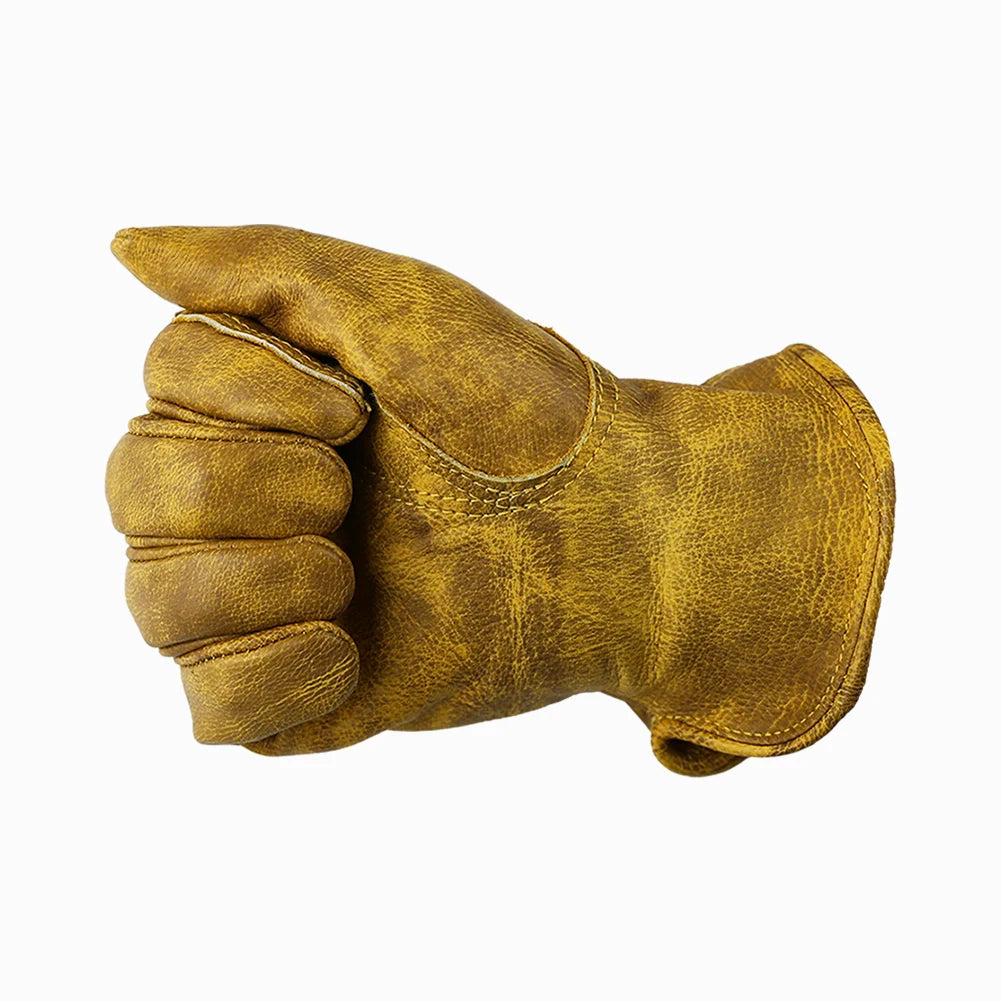 Leather Working Gloves for Gardening,Thornproof Gardening Gloves for Men and Women,Heavy Duty Leather Work Gloves Men exovai.com