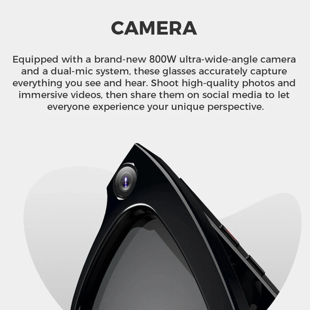 Smart Glasses With Camera Recording Video Voice Assistant Sunglasses AI Language Translation Music Control Bluetooth Call Glass exovai.com