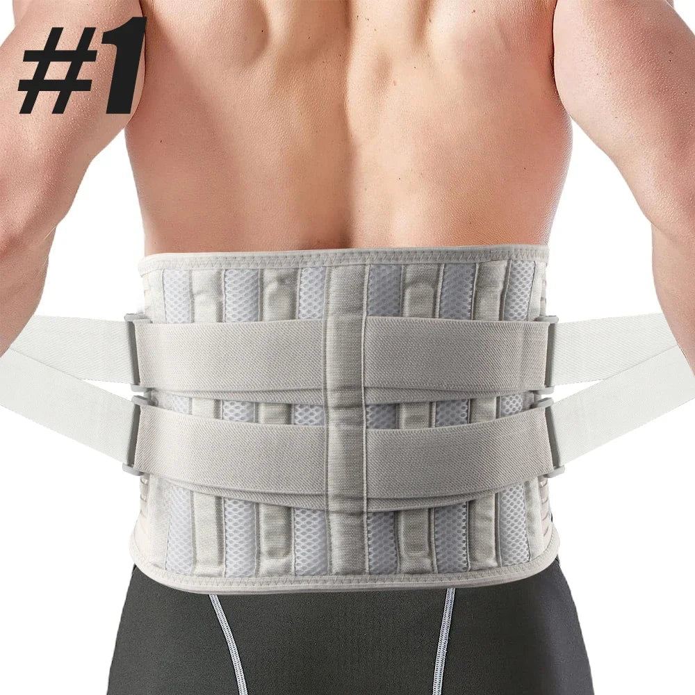 1PCS Back Brace for Heavy Lifting & Workouts – Breathable Lumbar Support Belt with 7 Reinforced Stays & Ergonomic Pad – Lower Ba exovai.com