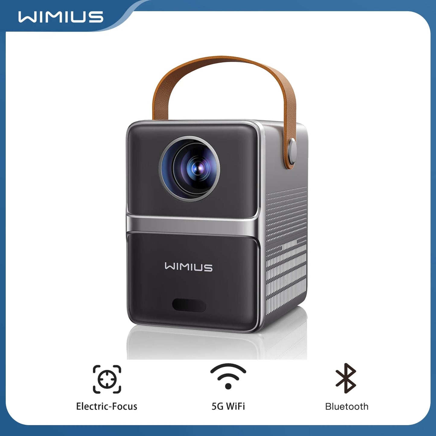 Wimius Mini Projector Full HD 1080P 18000 Lumens Video Projector Electric Focus 5G WiFi Bluetooth Portable Projector Home Cinema exovai.com