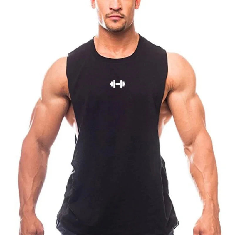 Summer Open Sides Cut Off Gym Clothing Fitness Mens Sleeveless T-shirts Dropped Armholes Bodybuilding Tank Tops Workout Vest exovai.com