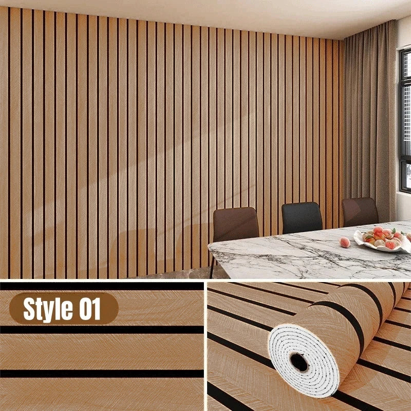 3/5/10M Thick Imitation Grille Wall Stickers Background Wall Decoration Self Adhesive Wall Papers Foam Peel and Stick Wallpapers exovai.com