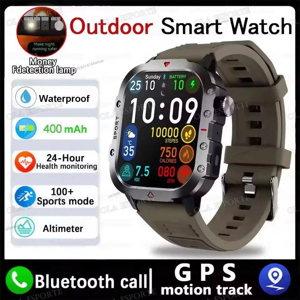 2025 New LED Men's Smartwatch Bluetooth Talking Smartwatch Multi Sport Mode Health Monitor Outdoor Sport Smart Watch For Android exovai.com
