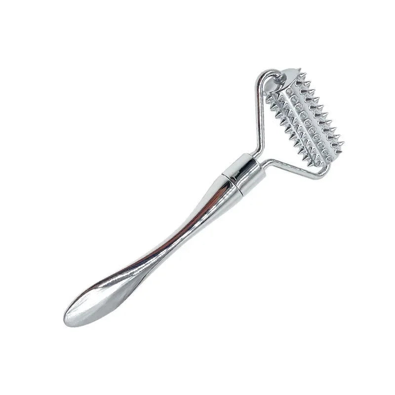 Stainless Steel Facial Massage Roller Gua Sha Tool Massager for Face Full Body Beauty SPA Skin Care Tools Acupressure Massager exovai.com