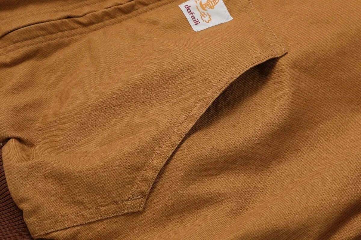 Winter New American Retro Long Sleeve Hooded Bomber Jacket Men's Fashion Cotton Thick Dom Quilted Casual Multi-pocket Coat exovai.com