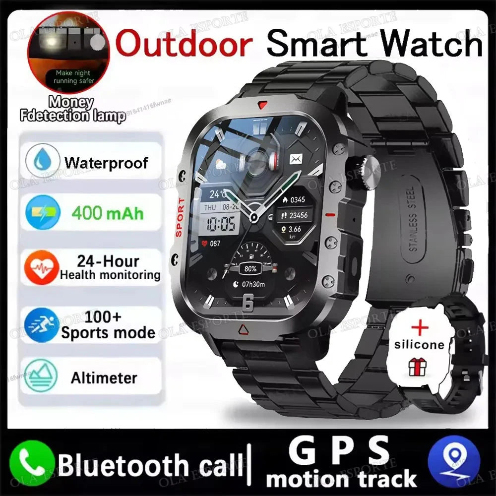 2025 New LED Men's Smartwatch Bluetooth Talking Smartwatch Multi Sport Mode Health Monitor Outdoor Sport Smart Watch For Android exovai.com