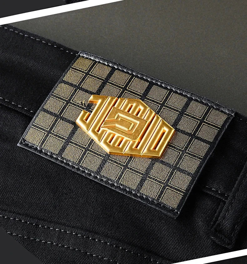 New Men'S Jeans Fashion Casual Slim Fit Version Elastic Blue High Quality Design Business Party Straight Tall Denim Pants exovai.com