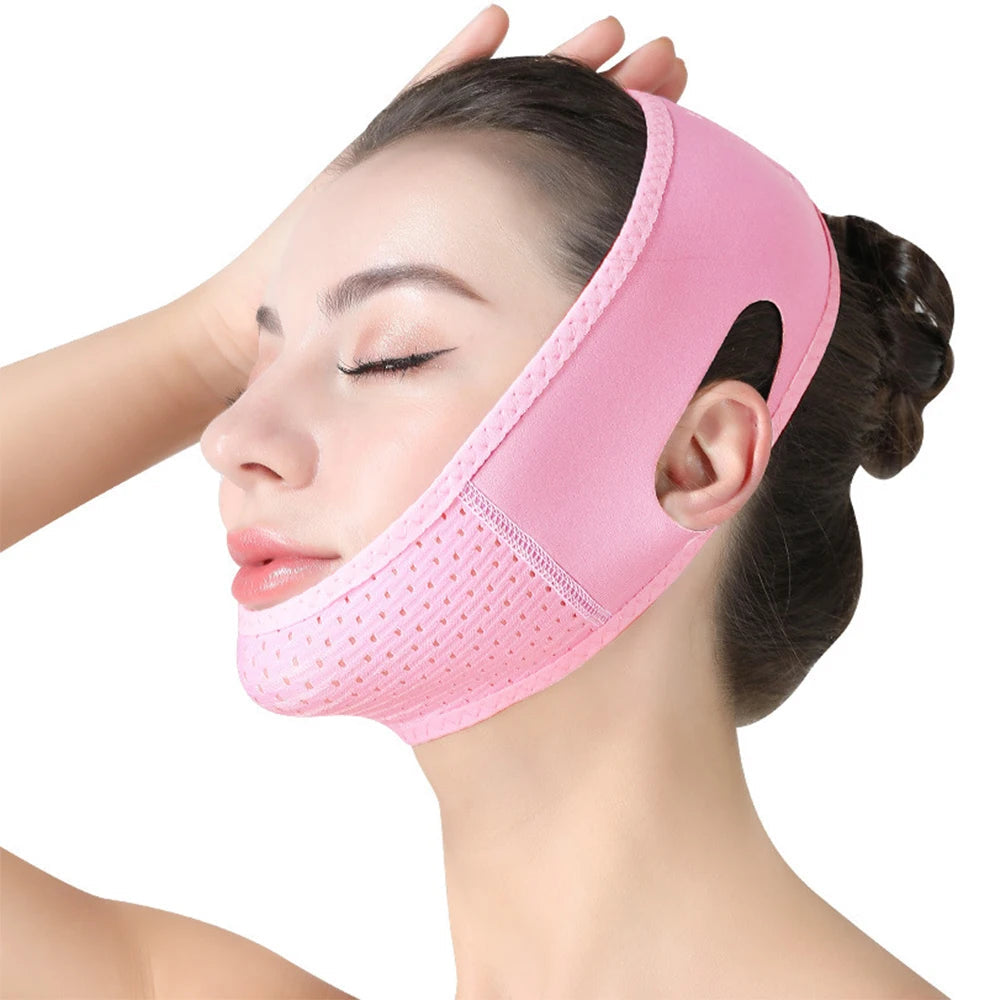 Double Chin Remover Facial Lifting Slimming Bandage V Line Shaped Cheek Face Lift Up Belt Strap Jaw Face Tightening Massagers exovai.com