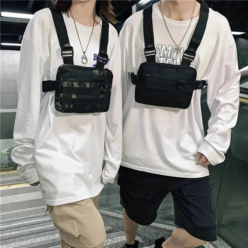 Chest Bag Vest Bag Phone Pouch Bag Oxford Cloth Tactical Belt Bag Fanny Streetwear Waist Bag exovai.com