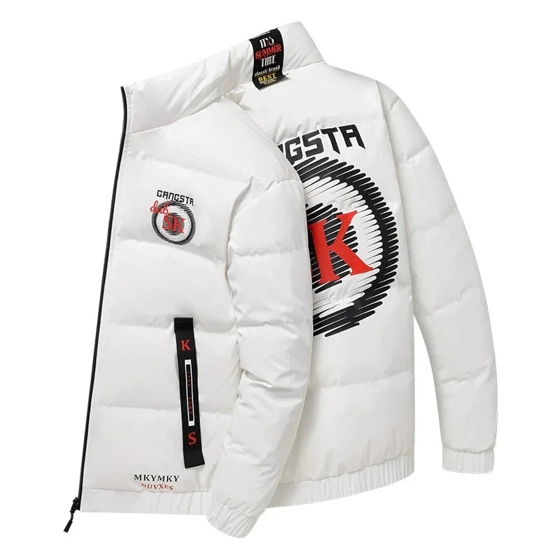 Winter Solid Color Parka Men Thick Hooded Jacket 2025 New Trend Warm Harajuku Coat Male Casual Zipper Jackets Windproof Outwear exovai.com