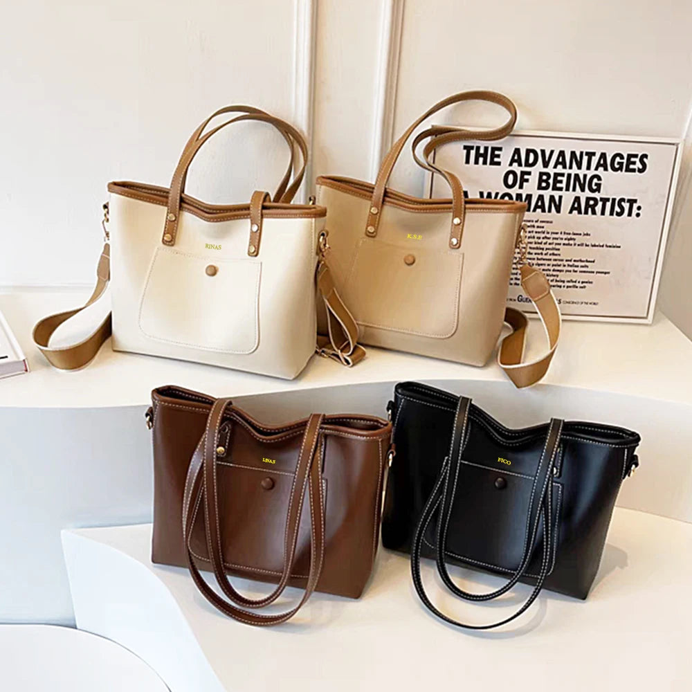 Custom Name Cow Leather Pencil Case Luxury Zipper Business Office Storage Bag Student Pen Bag Personalized Cosmetic Bags Gift exovai.com