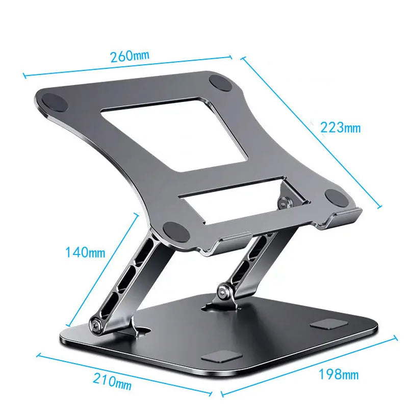 Phone Tablet Stand Adjustable Aluminum Alloy Laptop Tablet up to 17 "Laptop Portable Folding Cooling Stand For Macbook iPad Asus exovai.com