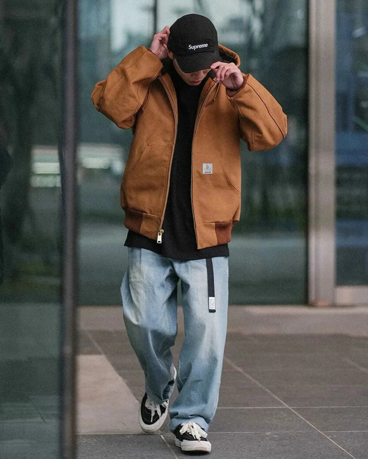 Winter New American Retro Long Sleeve Hooded Bomber Jacket Men's Fashion Cotton Thick Dom Quilted Casual Multi-pocket Coat exovai.com