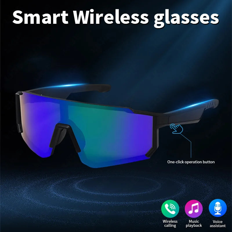 LIGE New Smart Cycling Glasses Men AI Voice Assistant Smart Sunglasses Outdoor Sport Bluetooth Call Music Smart Glasses Women exovai.com