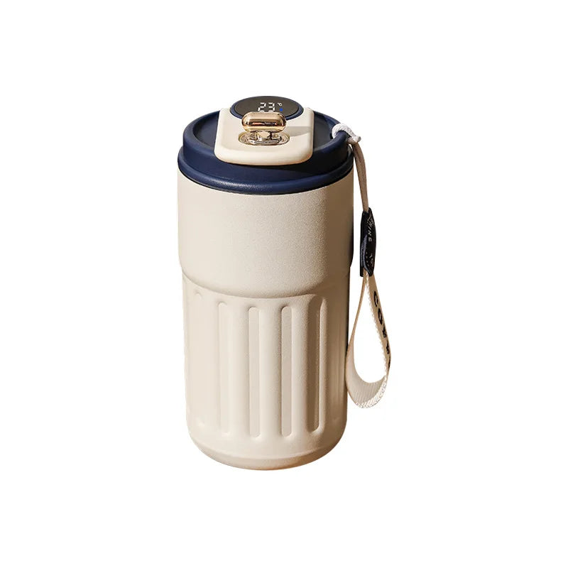 450ml Thermos Bottle Smart Display Temperature 316 Stainless Steel Vacuum Cup Office Coffee Cup Business Portable Thermal Mug exovai.com