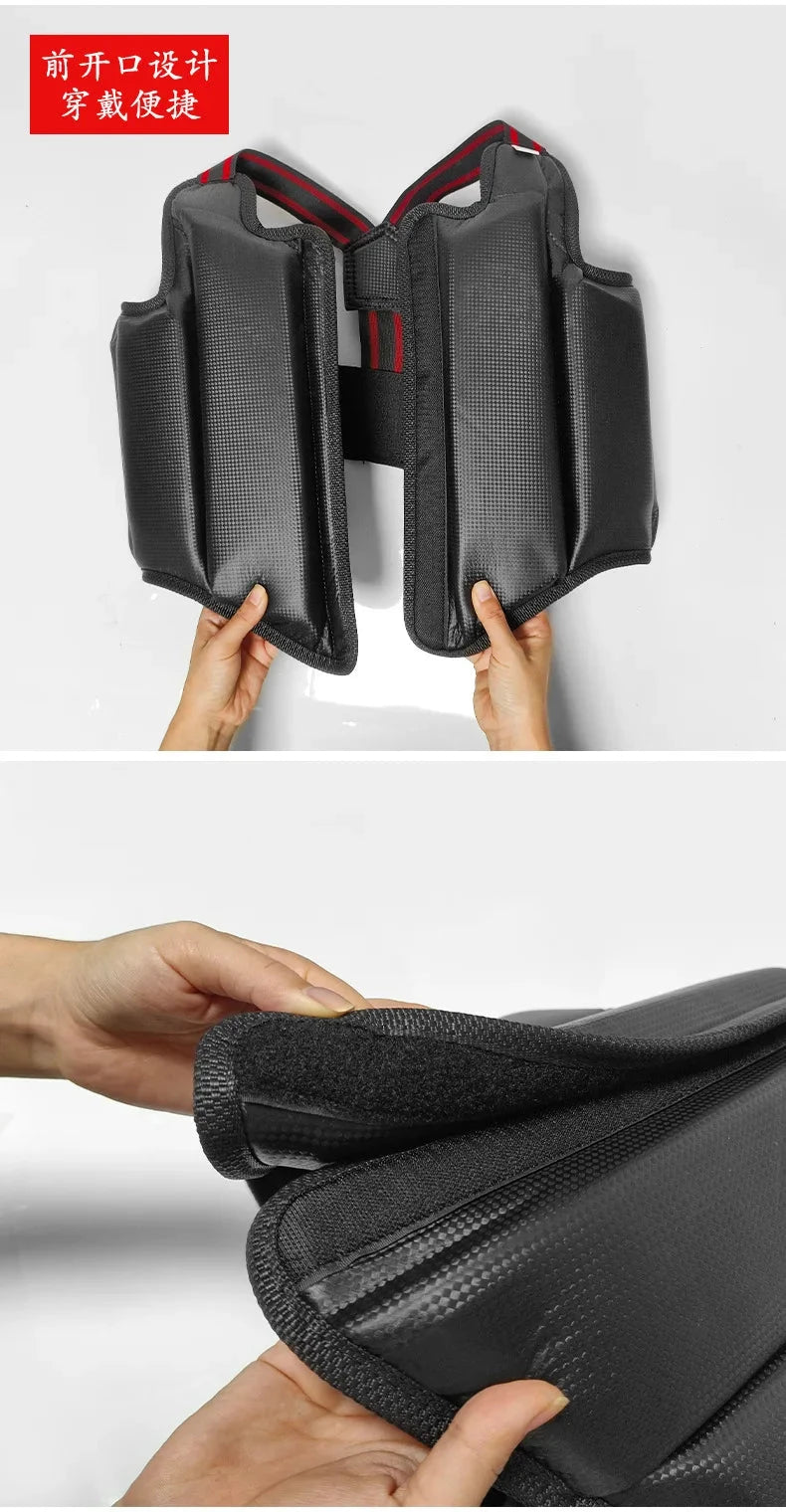 Sanda Chest Guard Taekwondo Karate PU Leather Open Chest Protector Training Competition Protective Gear Black Chest Guard Unisex exovai.com