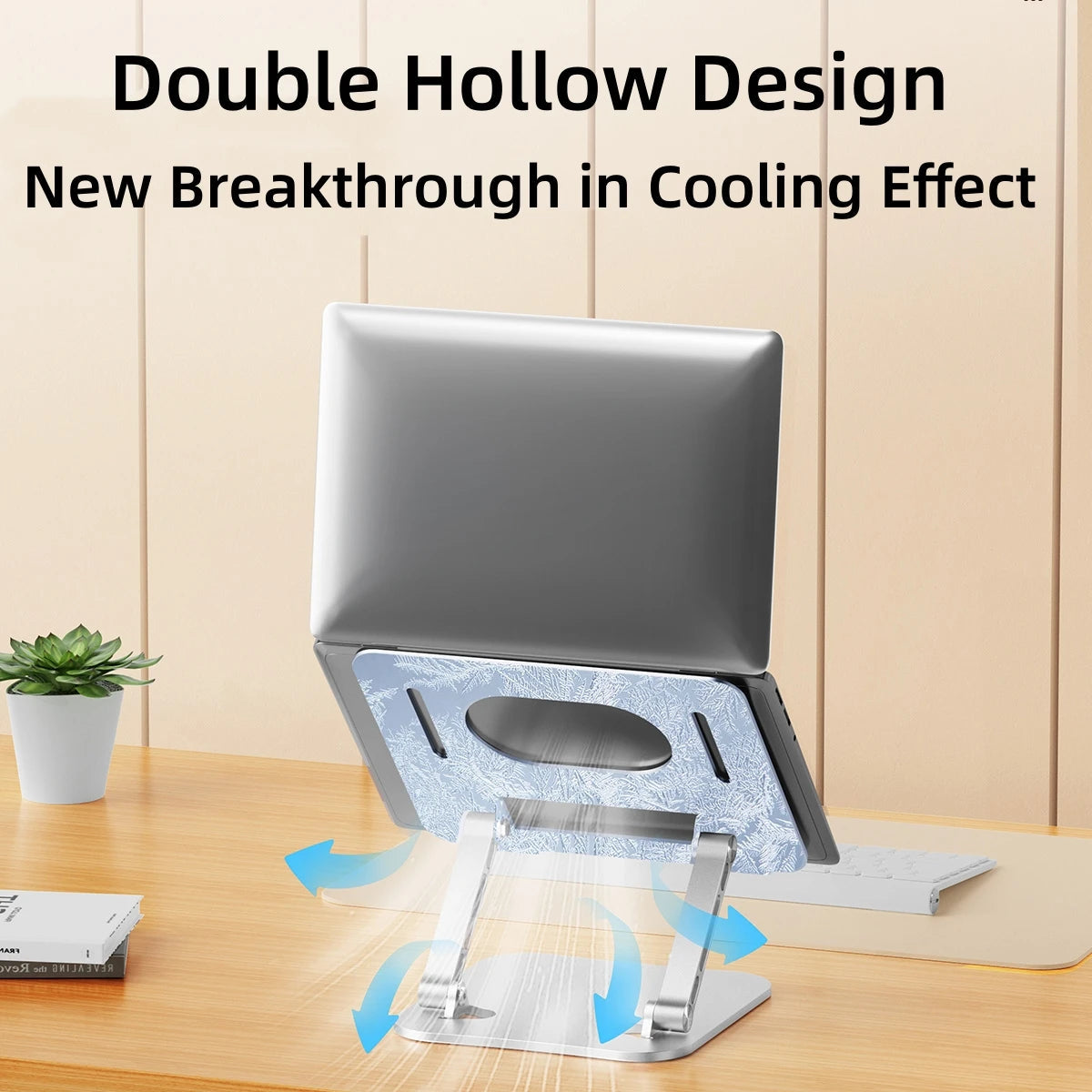 Phone Tablet Stand Adjustable Aluminum Alloy Laptop Tablet up to 17 "Laptop Portable Folding Cooling Stand For Macbook iPad Asus exovai.com