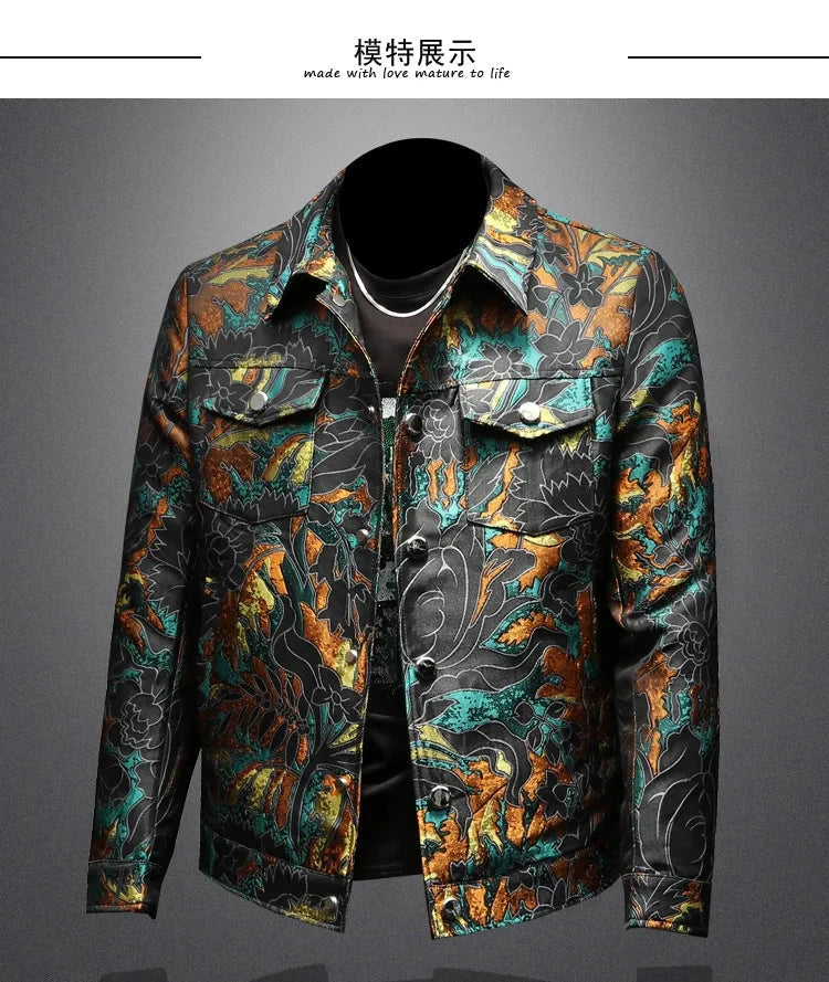 High Quality Jacquard Jacket Men Luxury Embroidery Bomber Jacket Fashion Casual Business Outwear Coats Men Clothing 2025 Spring exovai.com