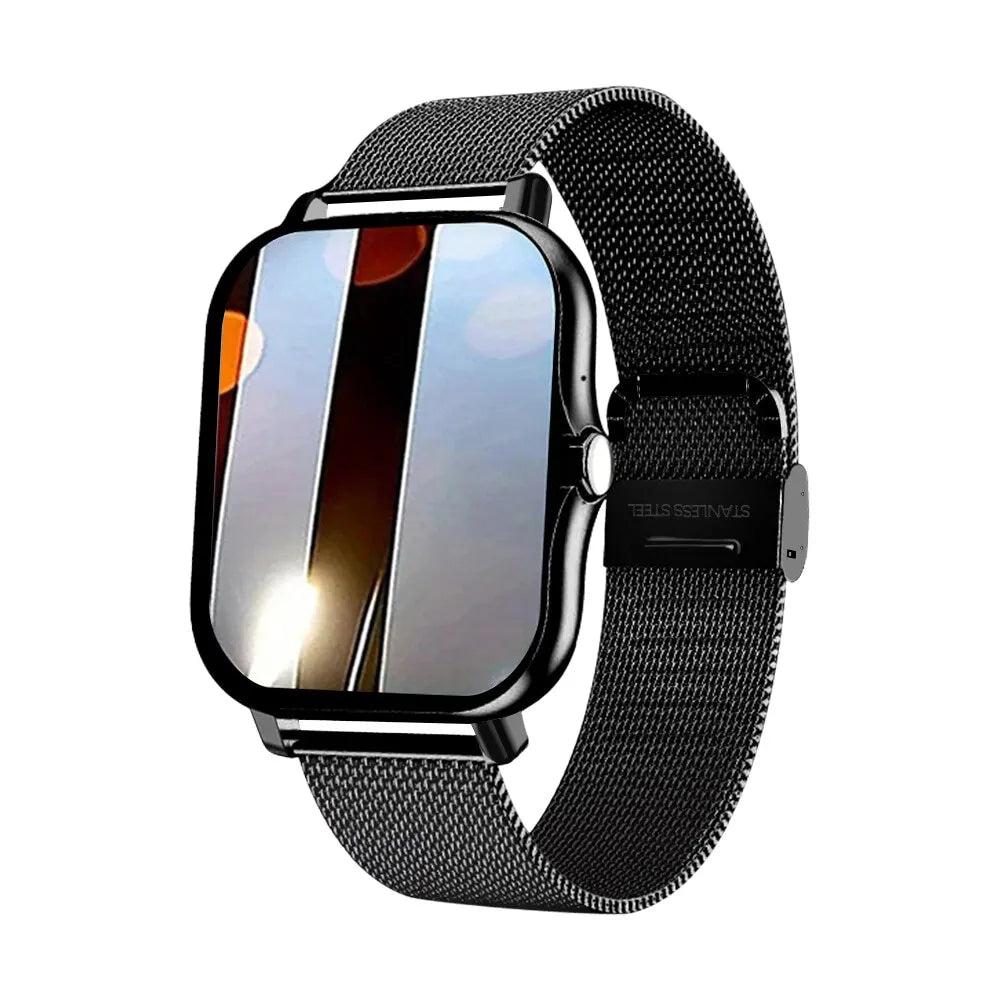 Smart watch for android phone.1.44 inch color screen full touch bluetooth call smart watch magnetic charging exovai.com