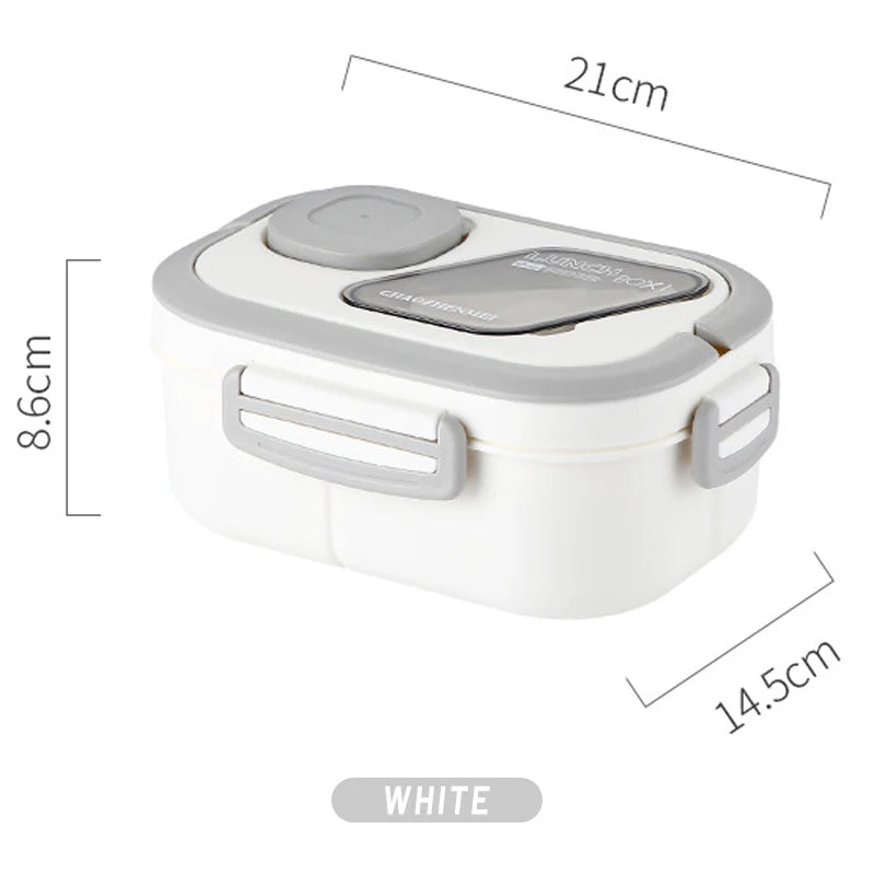 Portable Lunch Box Compartment Wheat Straw Bento Carrying Handle Box Reusable Tableware Containers Meal Snack Food Containers exovai.com