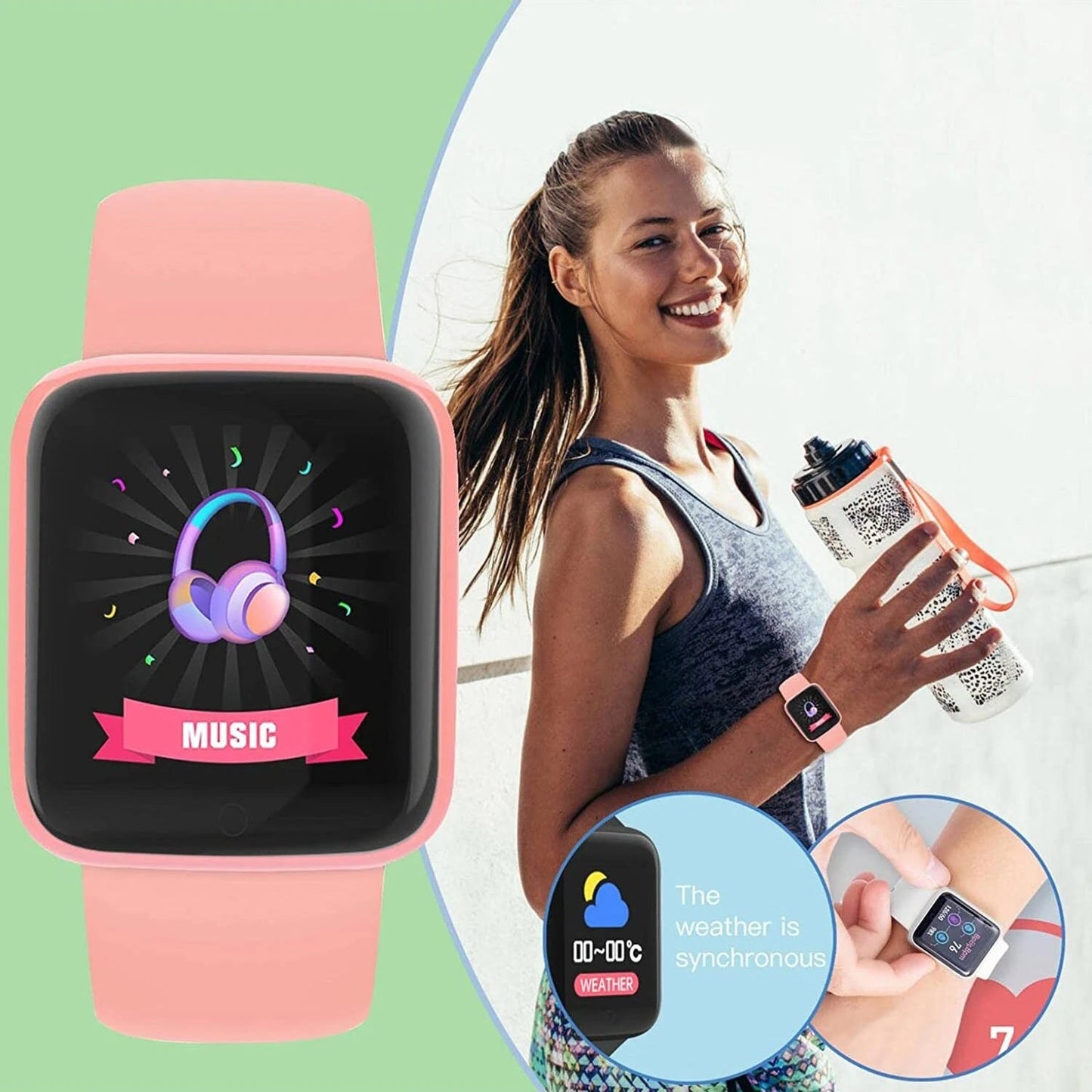 Smart Watch For Men Women Wristwatch Bluetooth Connect Phone Music Player Fitness Sport Bracelet Health Monitor Digital Watches exovai.com