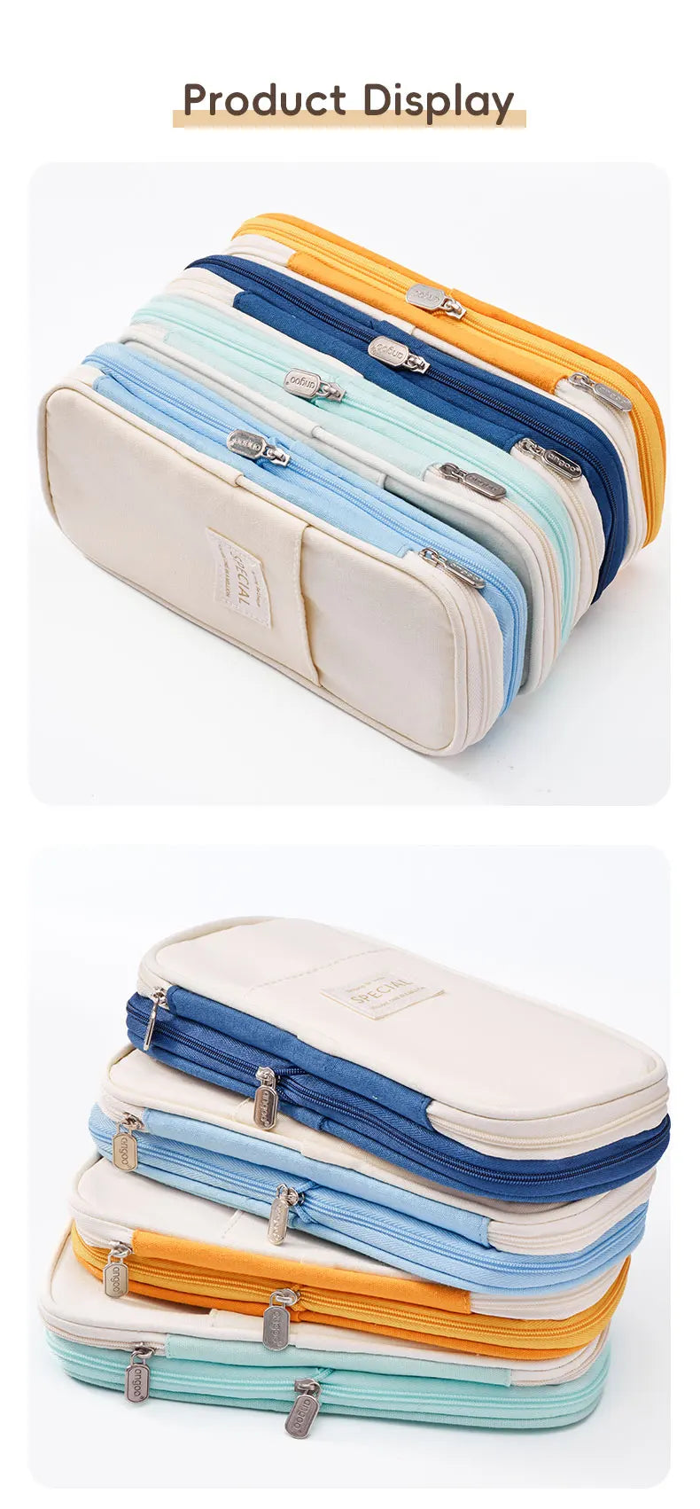 Large Big Creative Pencil Case Cute Boy Girl Kawaii Pencil Cases Storage Kids Pen Bag Stationery Box School Students Supplies exovai.com