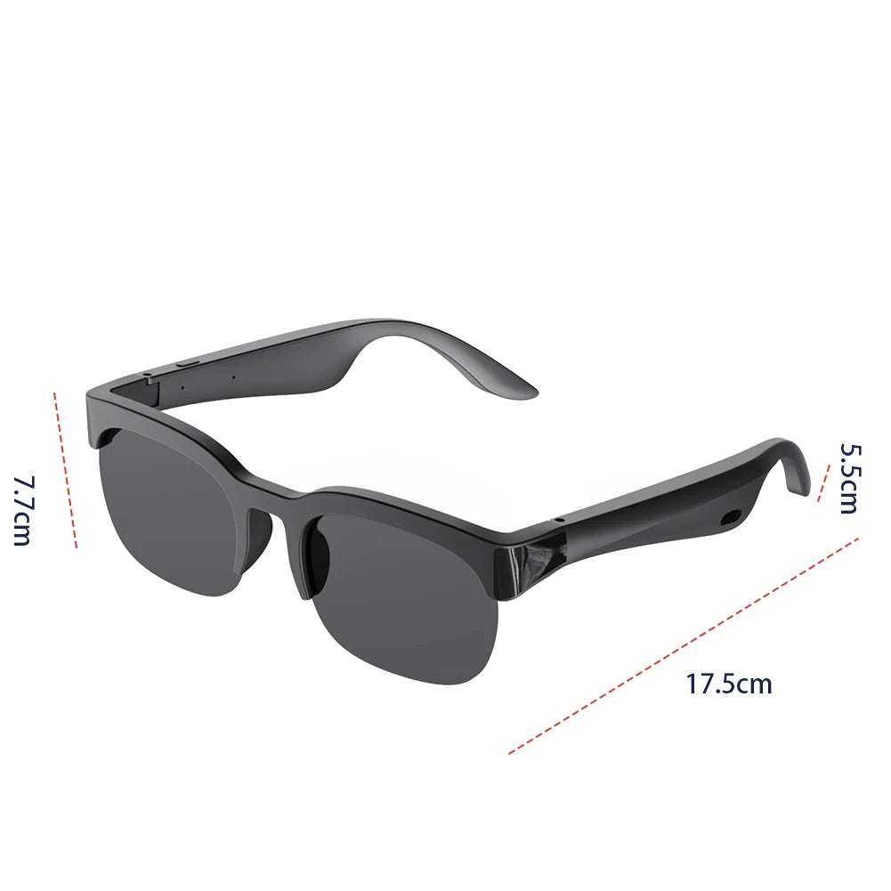 Smart Glasses AI Translator Hands-Free Music & Calls Audio Glasses UV Protection Outdoor Sports Headphones for Men Women exovai.com