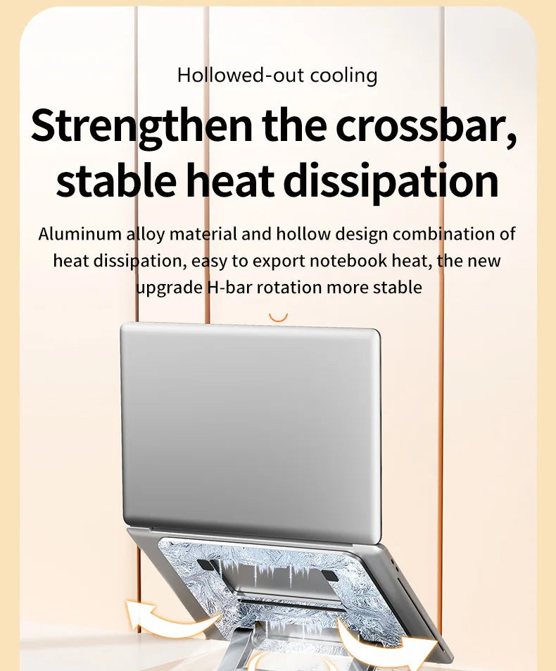 Laptop Stand 360° Rotatable Notebook Holder Liftable Desk Riser Stand Aluminum Alloy Stand Compatible With 9.7-17.3 Inch Laptops exovai.com