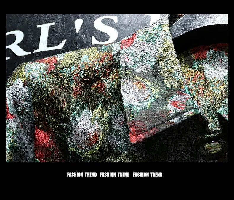 2025 Autumn Winter Men's Jacket Lapel Long Sleeve Casual Jackets Male Luxury Jacquard Social Business Outwear Windproof Coats exovai.com