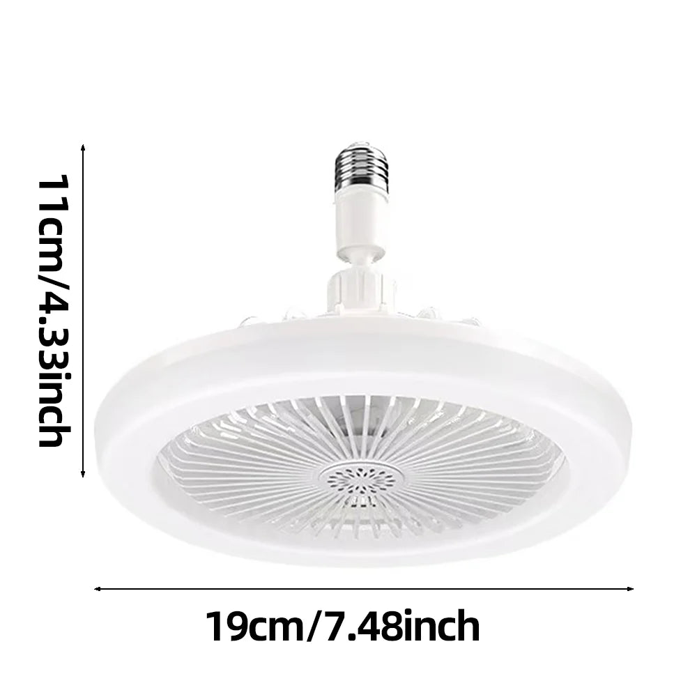 Rotatable 3in1 Ceiling Fan with Remote Control Lighting Lamp E27 Converter Base Lighting Base Bedroom Living Room Miflame exovai.com