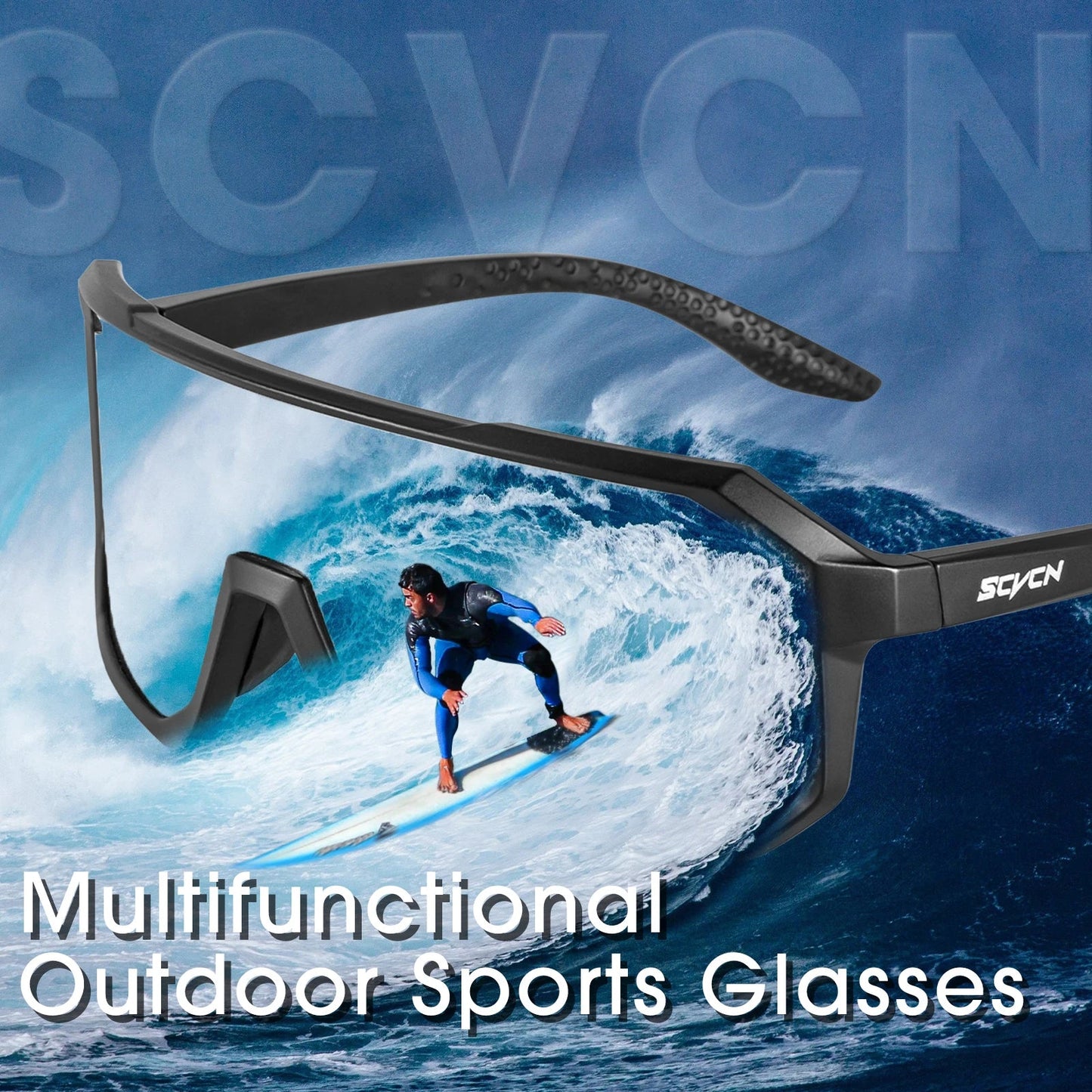 SCVCN New Cycling Glasses Bike Sunglasses Men UV400 Eyewear Outdoor Sports MTB Goggles Bicycle Women Riding Hiking Sunglasses exovai.com
