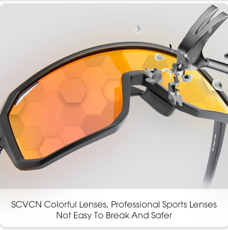 SCVCN Cycling Glasses Bike Mountain Bicycle Hiking Camping Golf UV400 Sunglasses Sport Protection Glasses for Men Women Baseball exovai.com