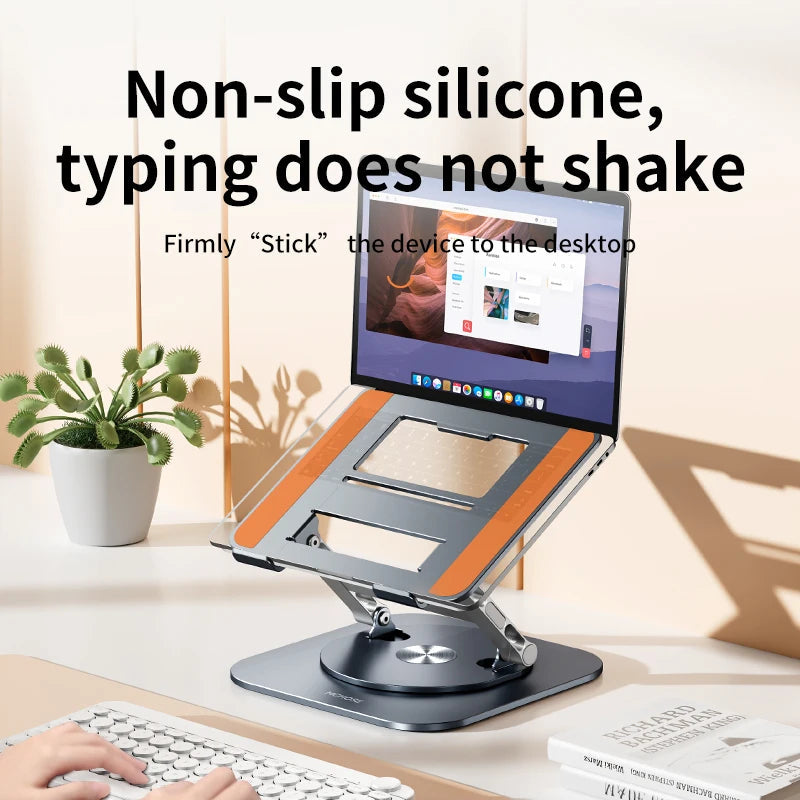 Laptop Stand 360° Rotatable Notebook Holder Liftable Desk Riser Stand Aluminum Alloy Stand Compatible With 9.7-17.3 Inch Laptops exovai.com