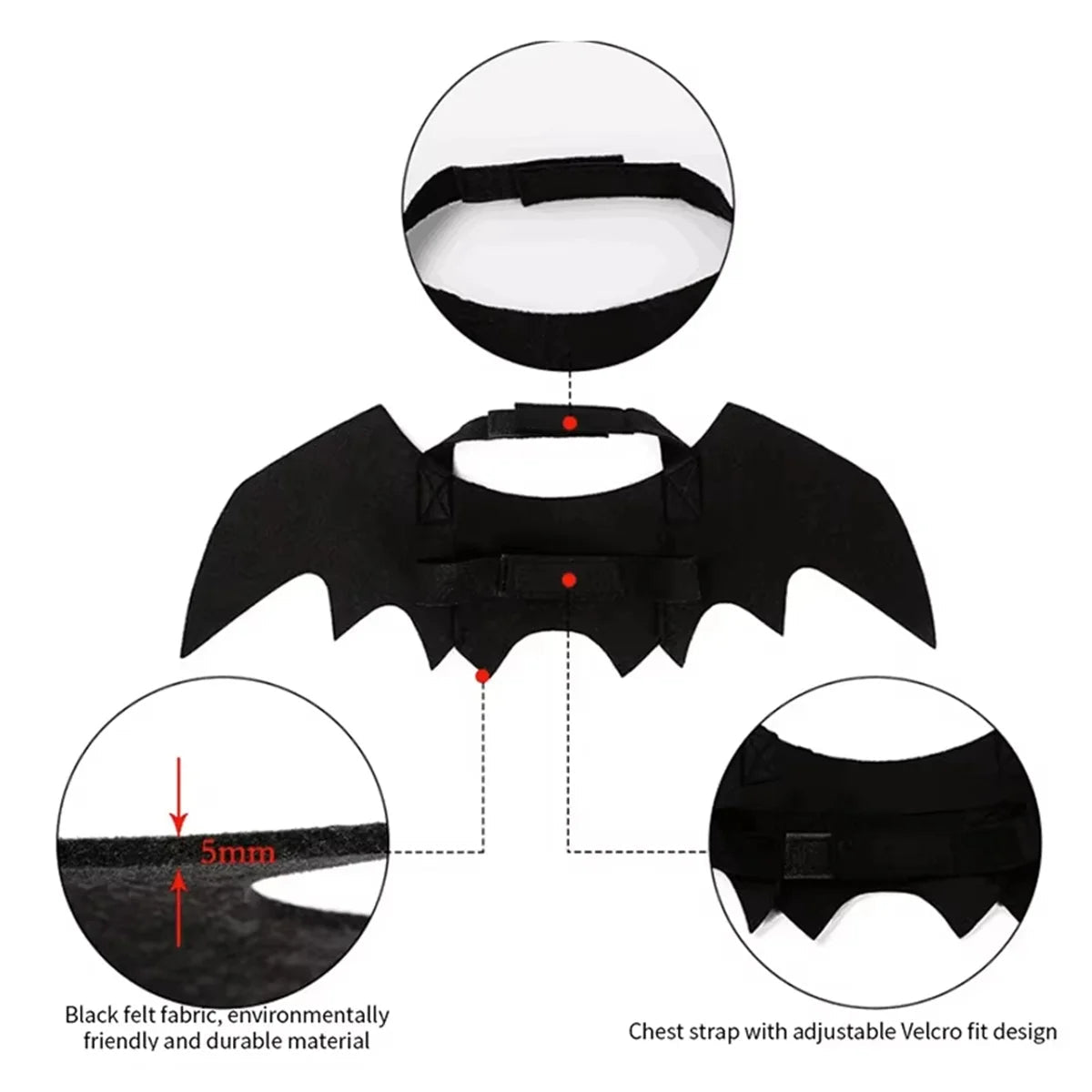 Halloween Cat Clothes Bat Wings Funny Dog Cosplay Costume With pumpkin bells 2023 New Dog Clothes Pet Supplies exovai.com