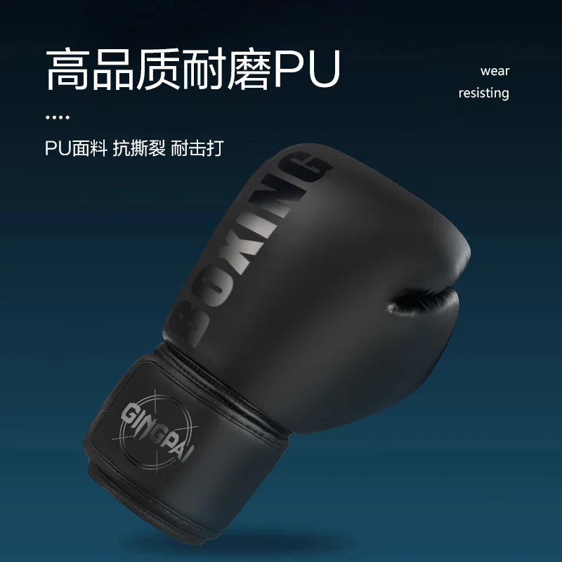 High Quality 6 8 10 12oz Boxing Gloves PU Leather Muay Thai Guantes De Boxeo Free Fight MMA Sandbag Training Glove For Men Women exovai.com