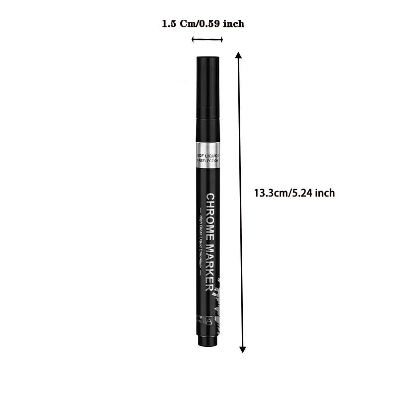 4PCS Chrome Permanent Paint Marker Pens, Mirror Reflective Chrome Sharp Tip And Round Tip, Golden Silvery Coppery Mirror Markers exovai.com