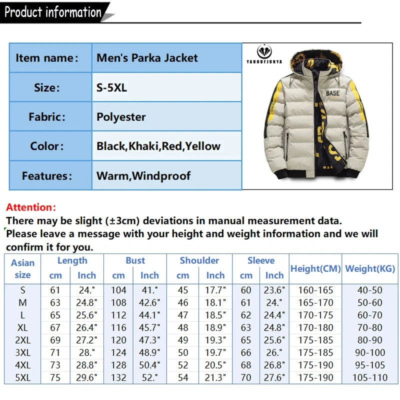 Winter Men Outdoor Windbreak Brand Removable Hooded Jacket Men Windbreak Thick Warm Casual Fashion Parka Jacket Coat Male Hots exovai.com