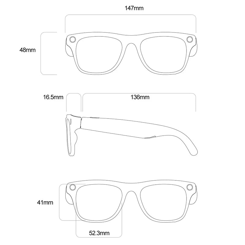 Xiaom 8K HD Smart Glasses Chat GPT 100MP Camera Bluetooth Call 260Mah Battery Voice Assistant Control Smart Glasses for Men exovai.com