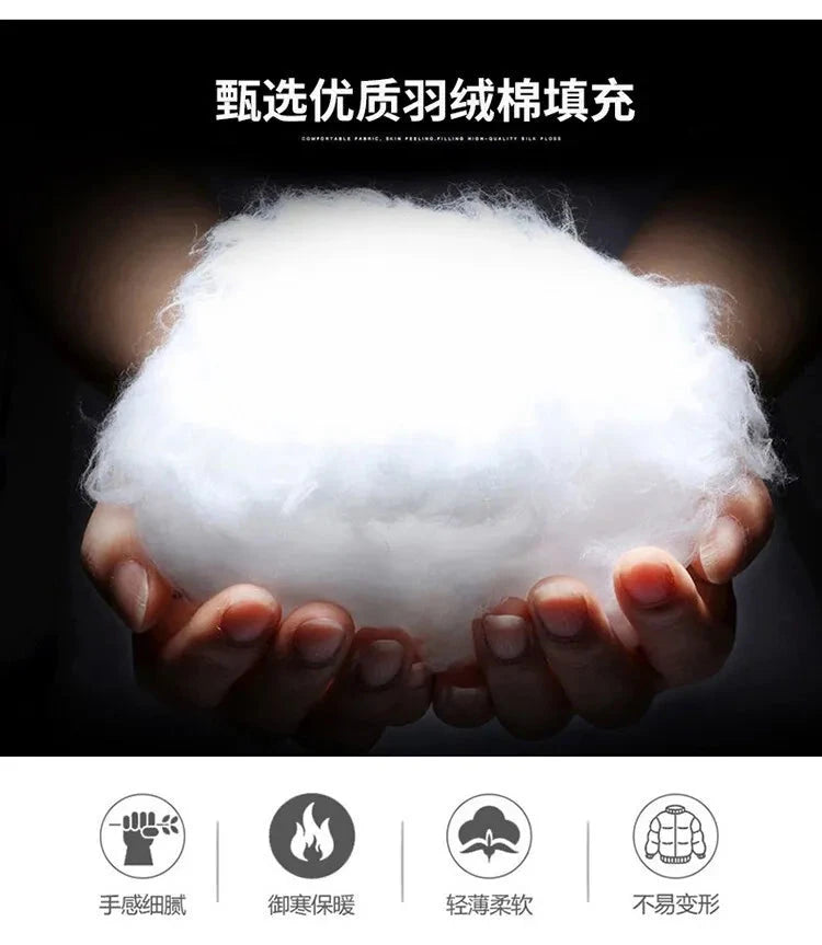 Men Parkas Thicken Warm Coat Men's Solid Color Parkas Coat Men's Fashion New Streetwear Winter Jacket Mens Glossy Black Jackets exovai.com