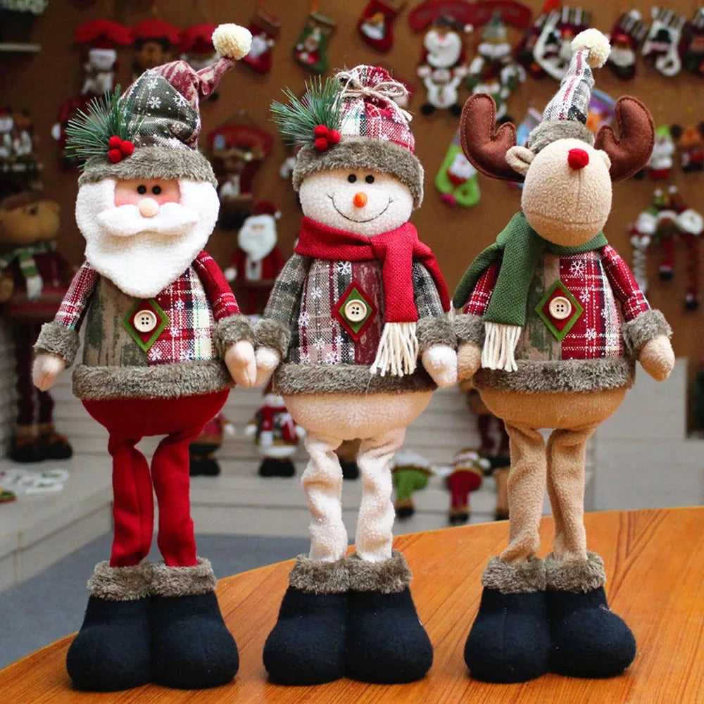 Christmas Decoration Doll Xmas Santa Elk Snowman 18" Soft Flannel Ornaments Home Festive Party Xmas Tree Exquisite Decor Gift exovai.com