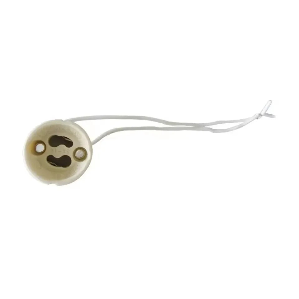 10-100PCS stück GU10 led-leuchten birne basis halogen sockel led lampe halter keramik körper draht anschluss buchse exovai.com